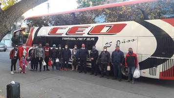 Otros 48 compatriotas llegaron hoy de Mendoza, San Juan, La Pampa y otras provincias argentinas