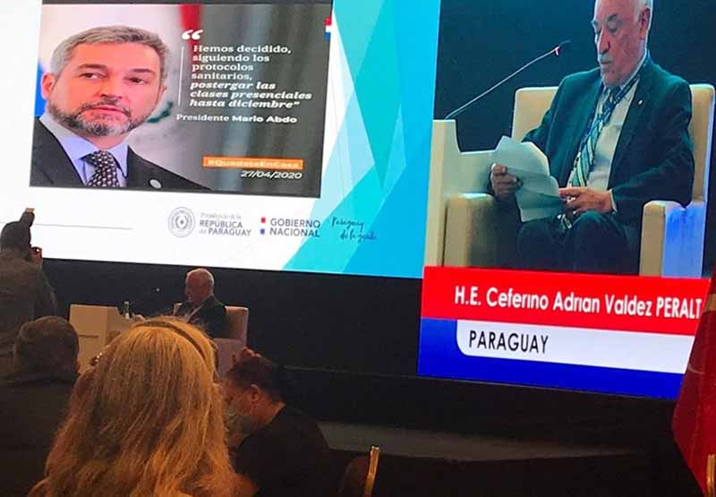 Embajador del Paraguay en Turquía expuso en un seminario los logros del Paraguay en lucha contra el coronavirus