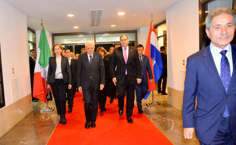 Il Presidente della Repubblica Italiana arriva in Paraguay per la prima volta nella storia