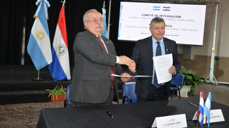 Paraguay y Argentina ratifican interés en la construcción de un nuevo puente entre Puerto Falcón y Clorinda  