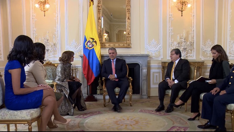 Embajadora Sophía López Garelli presentó sus cartas credenciales al Presidente de Colombia