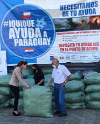 Donativos en campaña solidaria en Iquique llegan al Paraguay para ser distribuidos