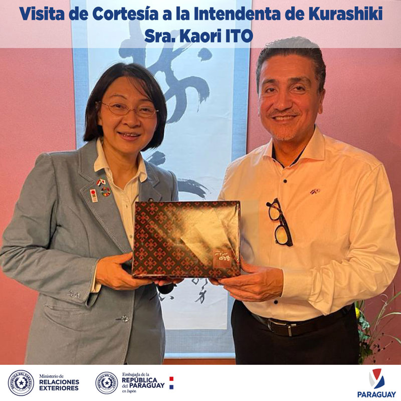 Embajador de Paraguay en Japón visitó al gobernador de la prefectura de Okayama