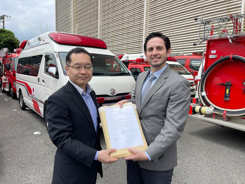 Embajada recibe donaciones de la Asociación de Bomberos del Japón que beneficiará a varios cuerpos de bomberos y municipios del Paraguay