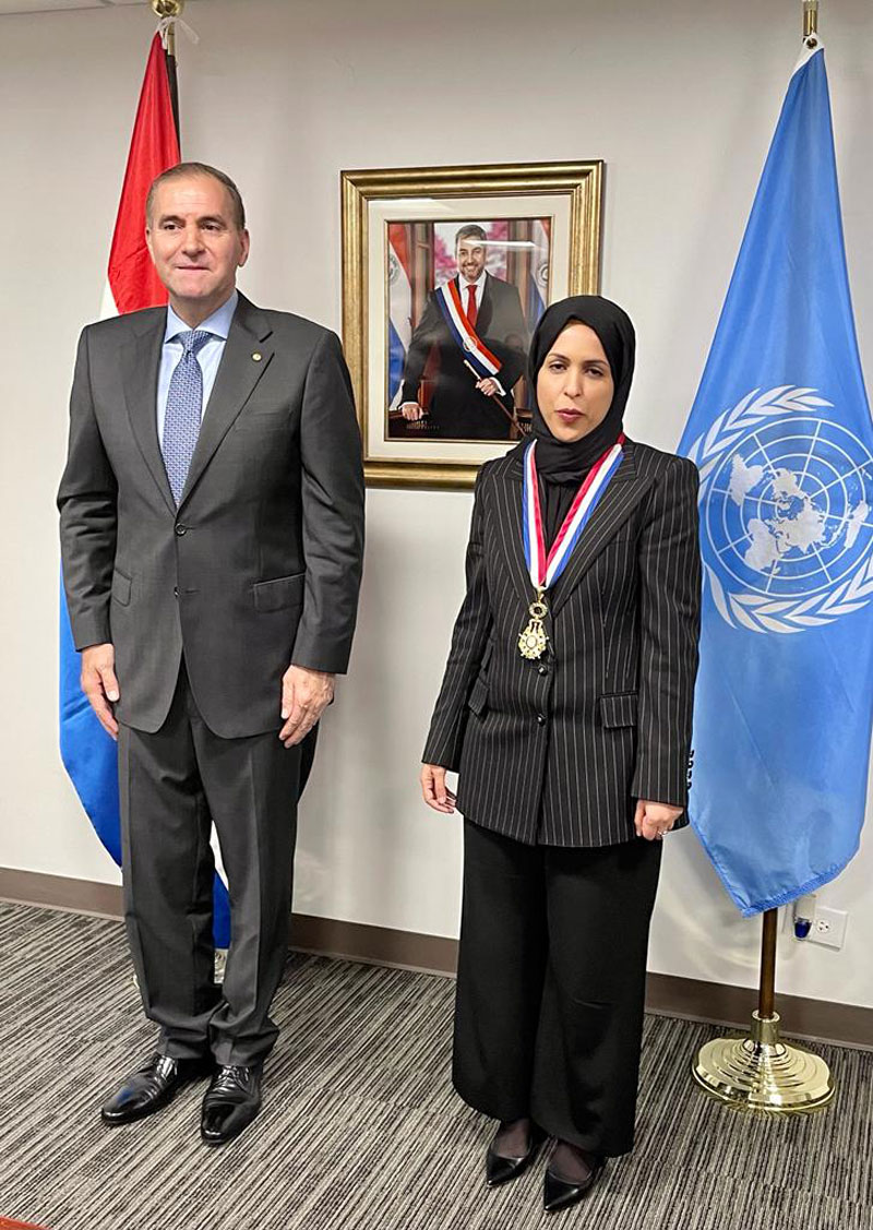 Condecoración a embajadora de Qatar por proveer vacunas durante la peor etapa de la crisis sanitaria del COVID-19