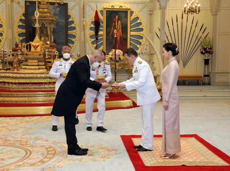 Embajador Fleming Duarte Ramos presentó sus cartas credenciales al rey de Tailandia 