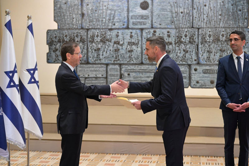 Embajador de Paraguay presentó cartas credenciales al presidente de Israel