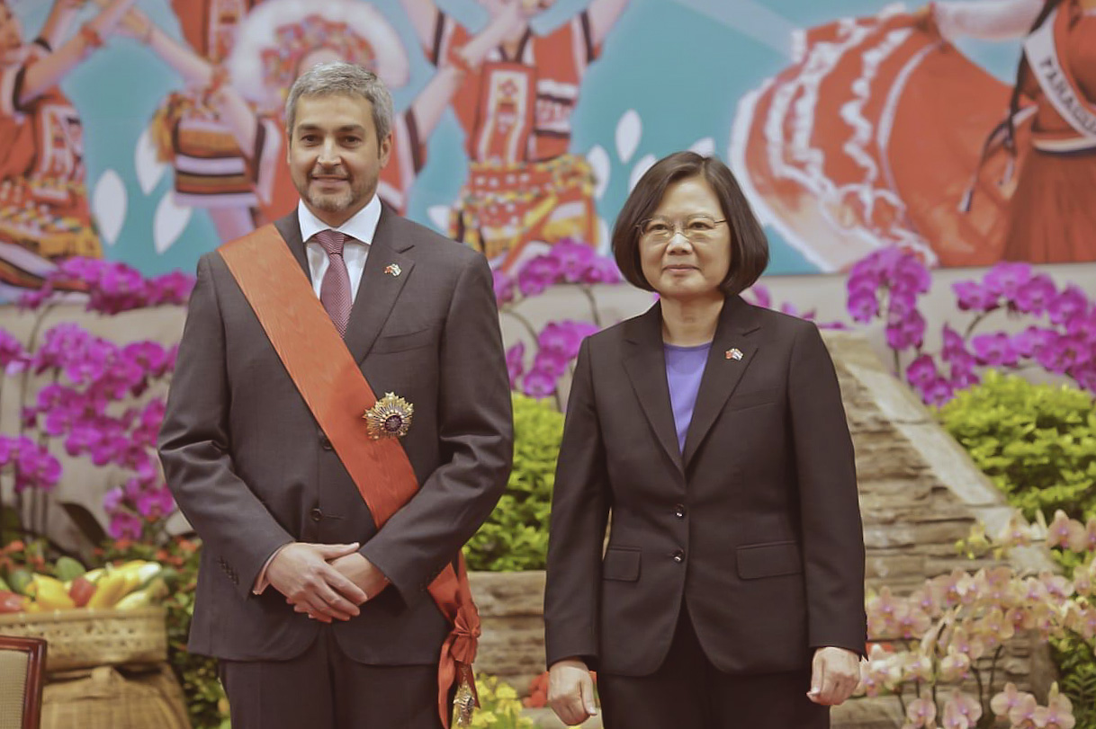 El Presidente del Paraguay fue condecorado con la “Orden de Jade Brillante con Gran Cordón” conferido por la Presidente de Taiwán 