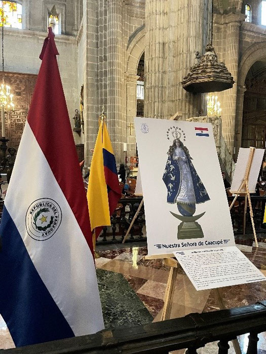 La imagen de la Virgen de Caacupé está presente en la exposición de vírgenes patronas de América Latina y el Caribe