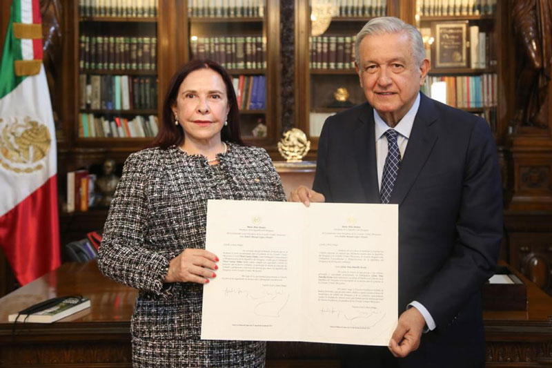 Embajadora en México presentó cartas credenciales al presidente Manuel López Obrador