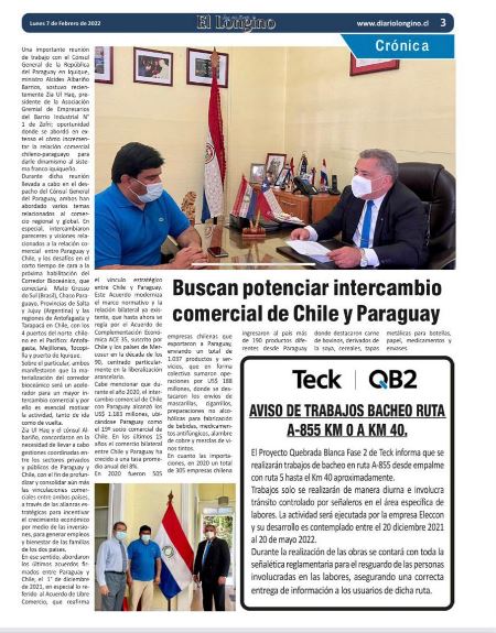 Cónsul general mantuvo reunión de trabajo con el presidente de la Asociación Gremial de Empresarios de Iquique