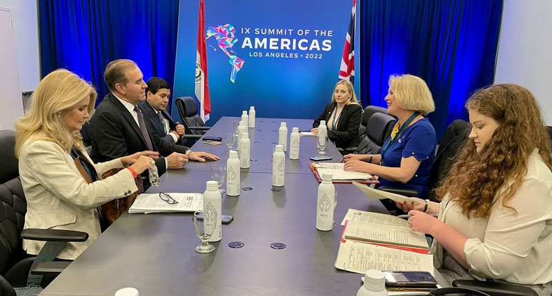Canciller Arriola y subsecretaria del Reino Unido para Latinoamérica y el Caribe repasaron temas de la agenda bilateral