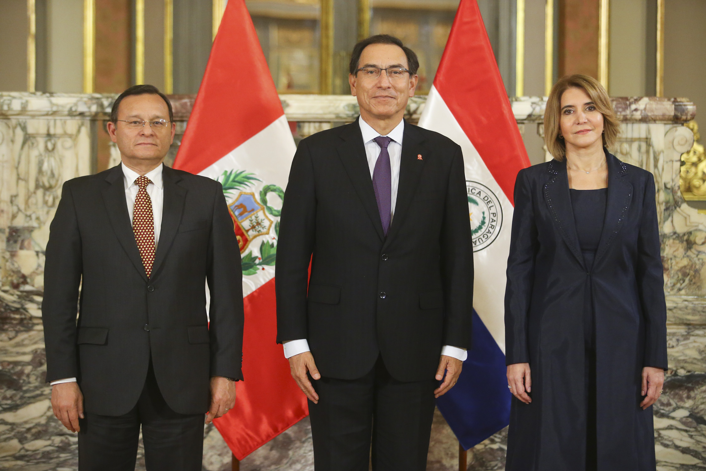 Embajadora Ana María Baiardi presentó sus Cartas Credenciales al Presidente del Perú, Martín Vizcarra