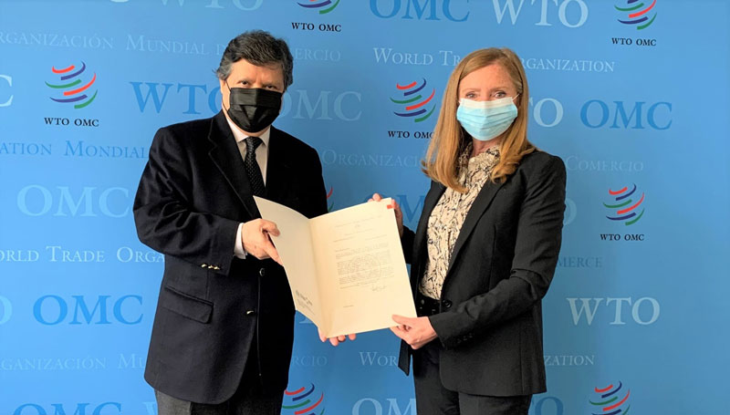 El Canciller Nacional comunicó a la OMC  la  determinación de  apertura de una Representación Permanente 