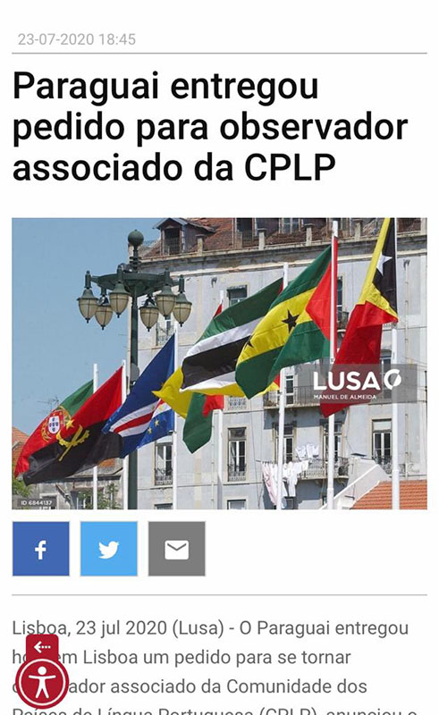 Medios de Portugal resaltan solicitud de Paraguay para ser país observador asociado de la CPLP