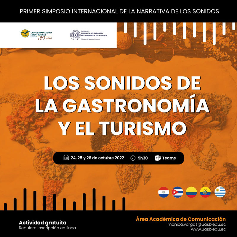 Se realizará el primer simposio internacional “Los sonidos de la gastronomía y el turismo”