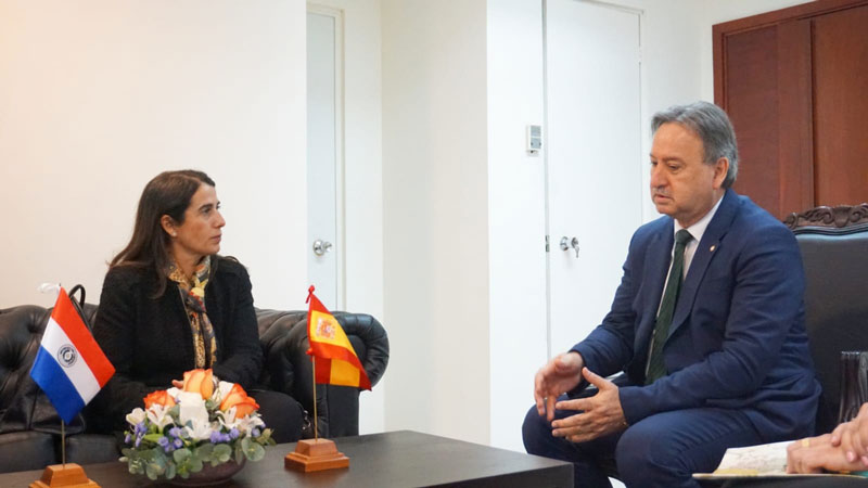 Viceministro de Relaciones Exteriores y embajadora de España en Paraguay  se reunieron en torno a la agenda bilateral