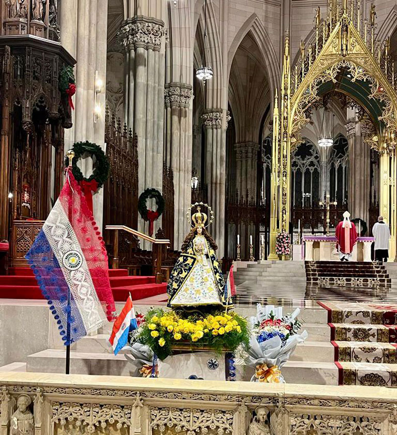 Se realizó solemne misa en honor de la Virgen de Caacupé en Nueva York