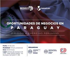 Seminario sobre oportunidades de negocios en Paraguay se hará en Cámara de Comercio de Lima, Perú