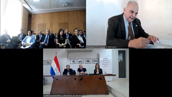 Academias diplomáticas de Paraguay y Marruecos intercambian conocimiento a través de videoconferencia 