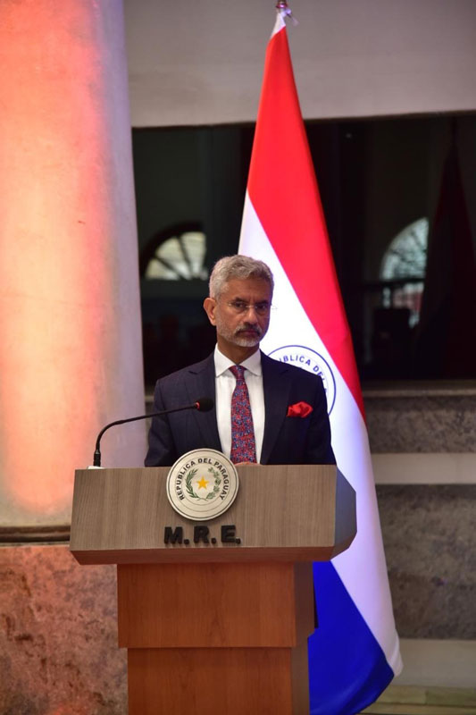 Declaración de prensa del ministro de Relaciones Exteriores de India, Dr. S. Jaishankar, durante su visita oficial a la República del Paraguay