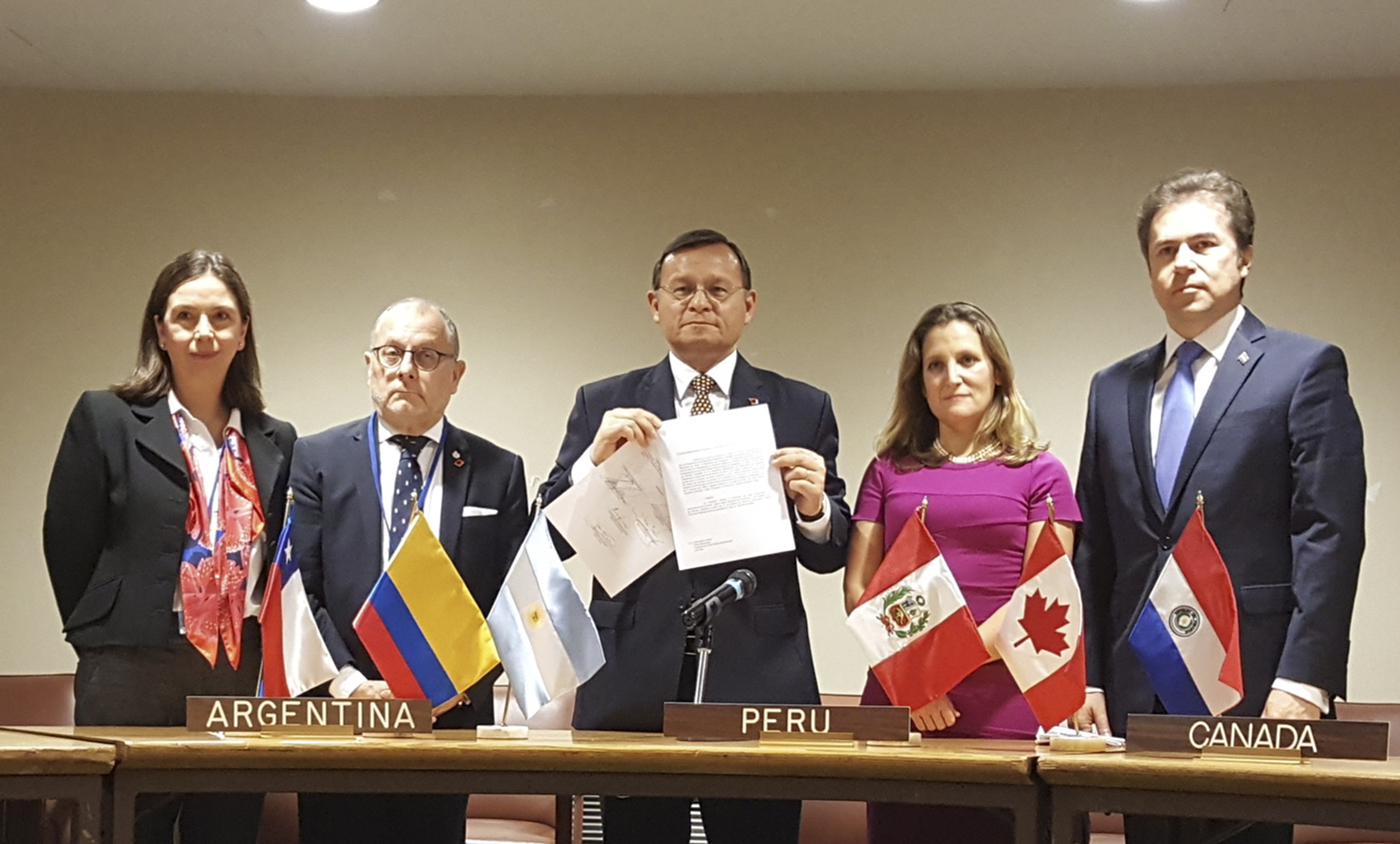 Canciller Castiglioni espera que petición a Corte Penal Internacional conduzca a Venezuela a la democracia