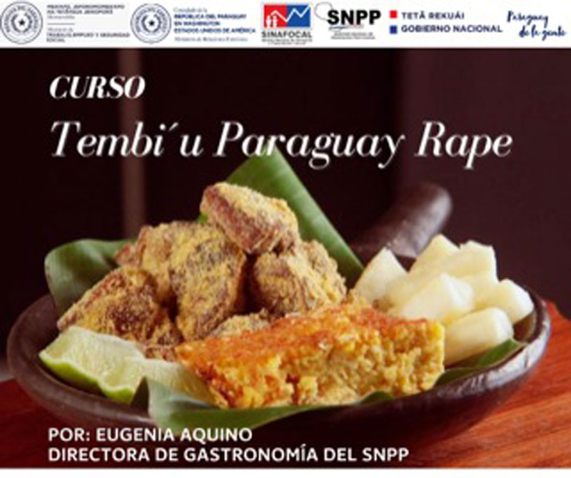 Lanzan curso de gastronomía paraguaya en Washington para fortalecer capacidades de emprendedores paraguayos 