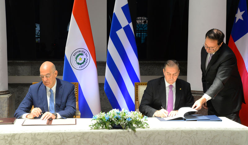 Cancilleres de Paraguay y Grecia realizaron repaso de la agenda común en materia política, económica-comercial, de inversiones y cooperación 