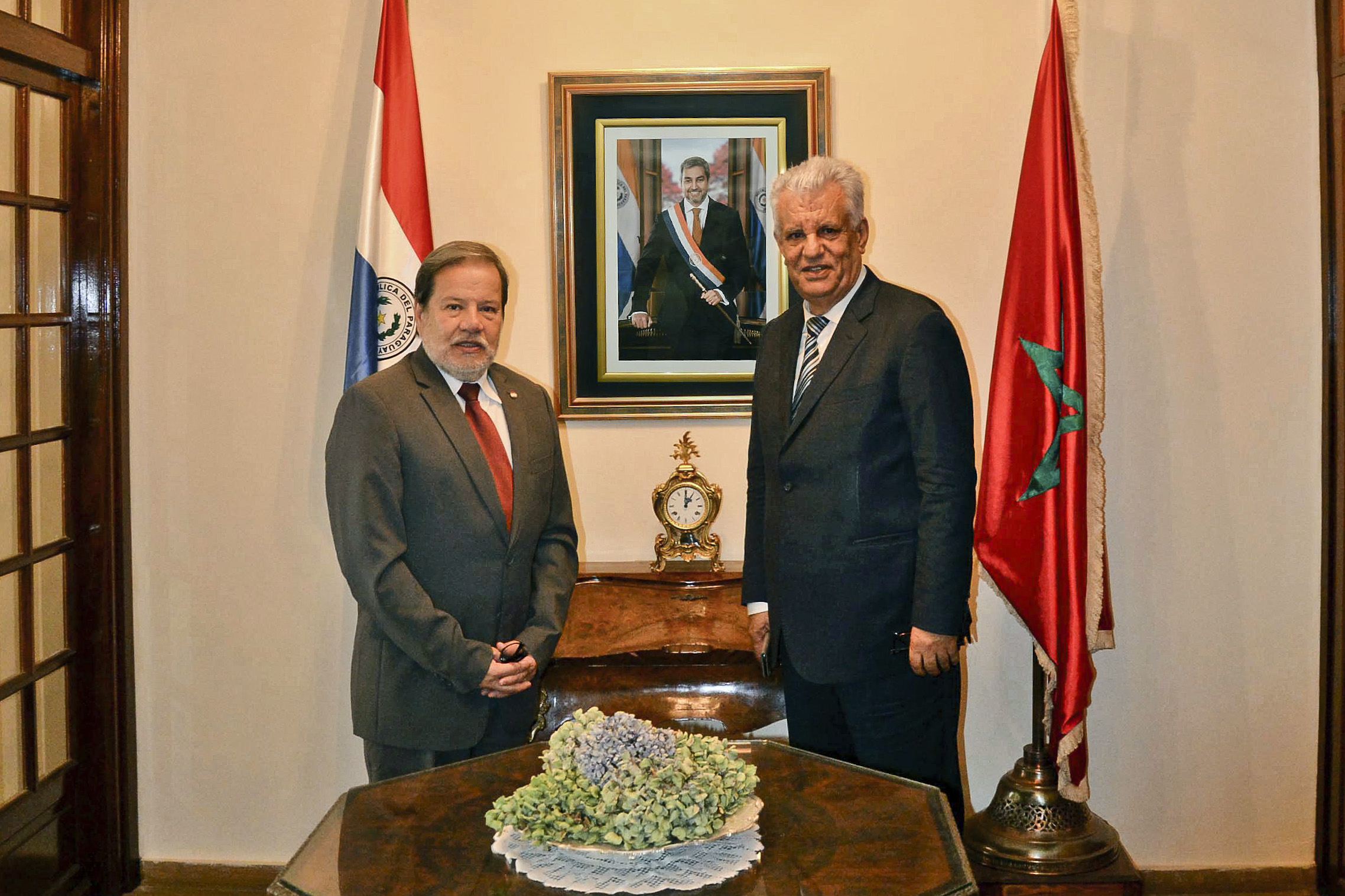 Embajador del Paraguay en Marruecos recibió visita de cortesia de su homólogo de Palestina