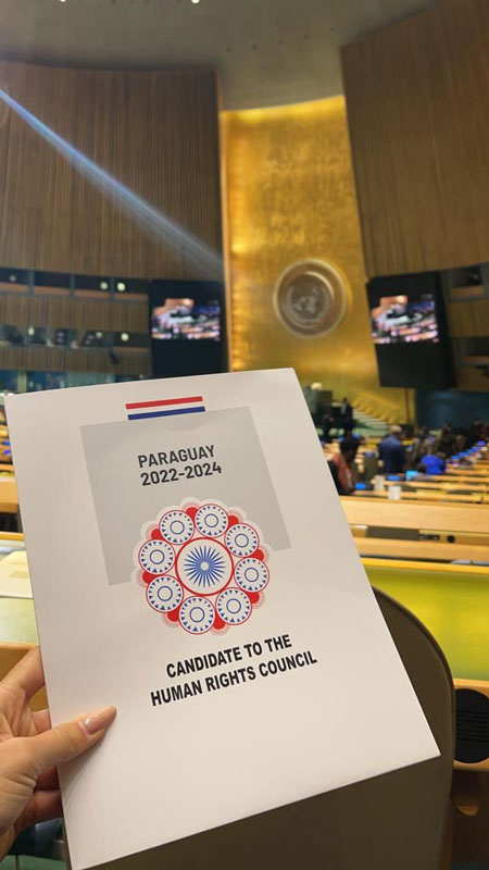 El Paraguay es electo Miembro del Consejo de Derechos Humanos para el periodo 2022 - 2024