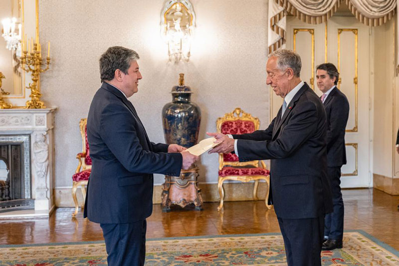 Embajador Julio Duarte Van Humbeck presentó sus  cartas credenciales al Presidente de Portugal