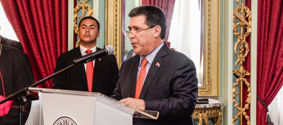 Discurso pronunciado por el Presidente de la República, Don Horacio Cartes, en oportunidad de recibir el saludo del Cuerpo Diplomático y Organismos Internacionales acreditados ante el Paraguay