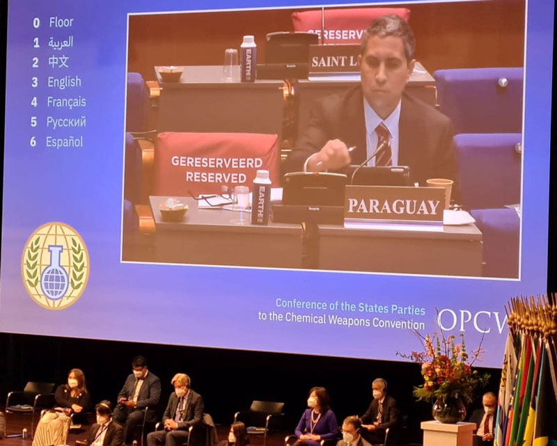 Paraguay ratifica compromiso sobre desarme internacional y la no proliferación de todo tipo de armas de destrucción masiva