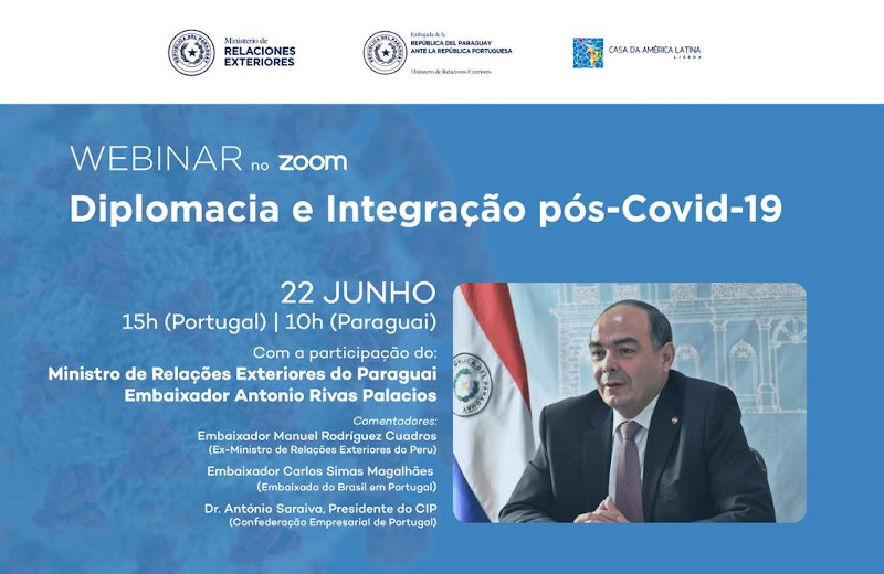 Canciller Rivas será expositor principal en charla sobre diplomacia post COVID-19