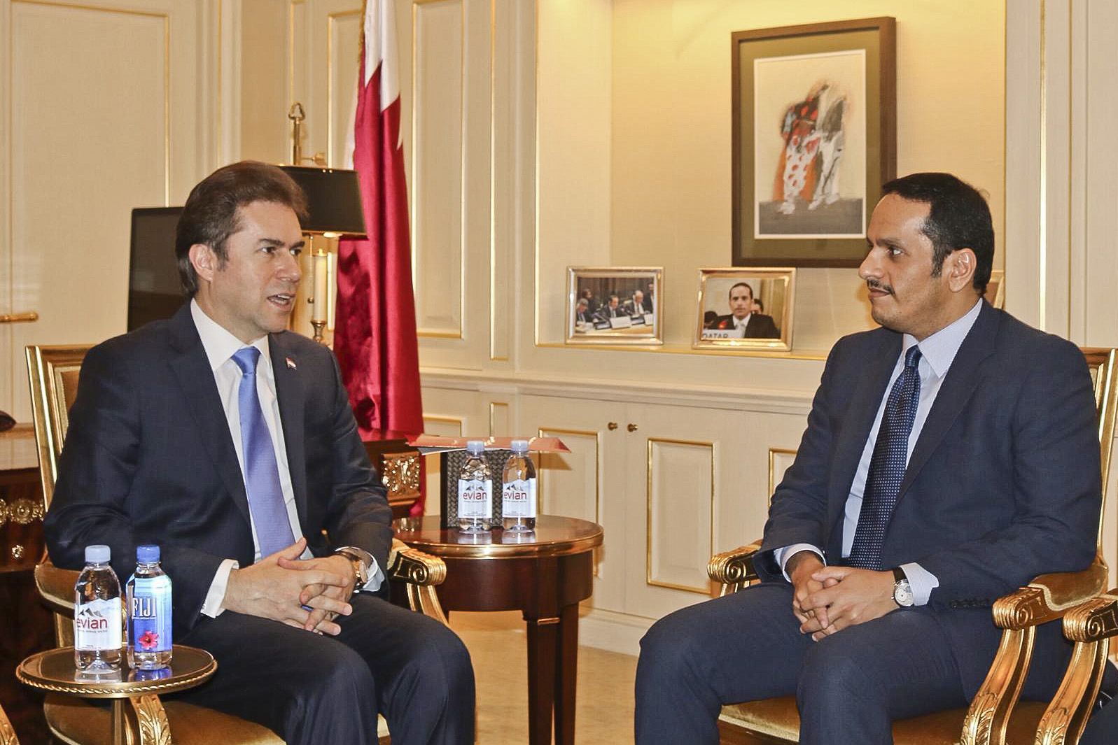 Canciller Castiglioni mantuvo reuniones bilaterales con los Ministros de Relaciones Exteriores de Serbia, Qatar y Secretario de la Liga de Estados Arabes