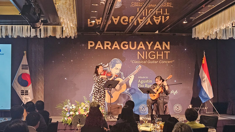 Noche paraguaya y concierto de guitarra clásica en Seúl