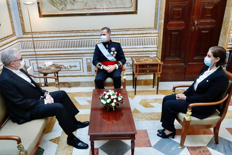 Embajador en España hoy entregó sus cartas credenciales al Rey Felipe VI 