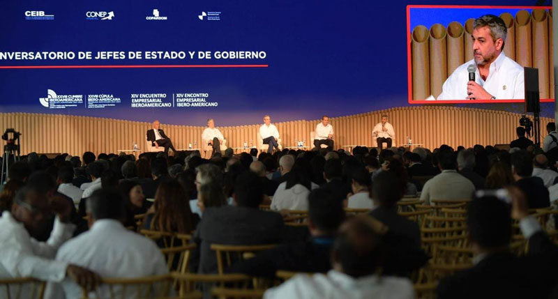 Durante encuentro Empresarial Iberoamericano, el presidente Abdo Benítez llamó a defender los valores de la democracia y la cultura del trabajo