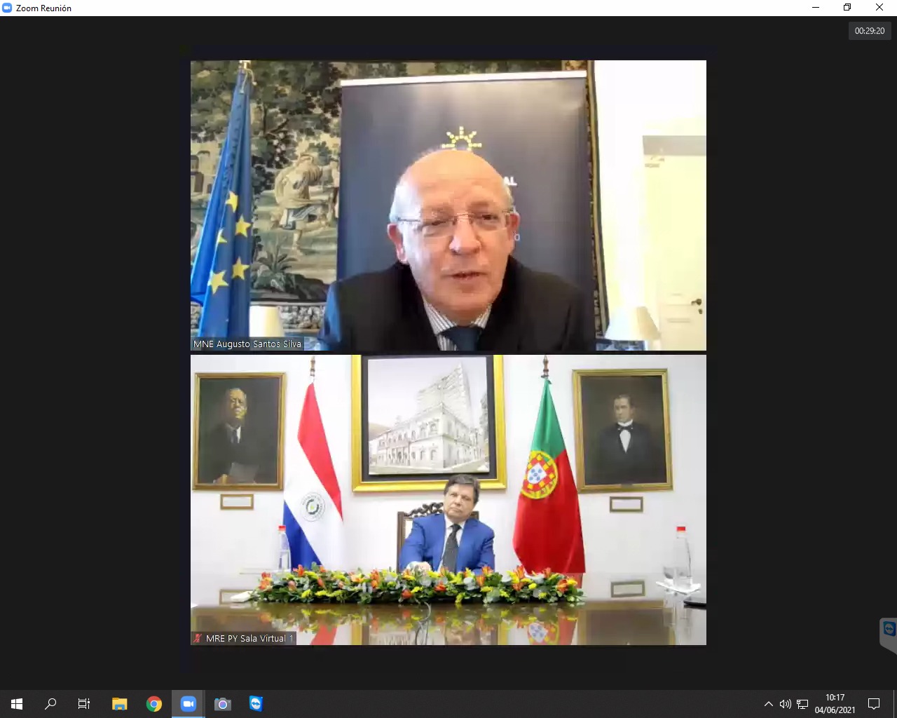 Reunión virtual con el ministro de Negocios Extranjeros de Portugal