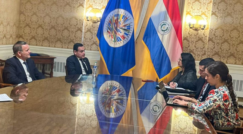 Canciller se reúne con secretario adjunto de OEA y con secretaria ejecutiva de la CIDH
