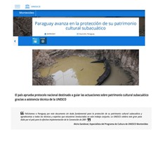 Unesco felicita a Paraguay por la aprobación del protocolo sobre protección del Patrimonio Cultural Subacuático