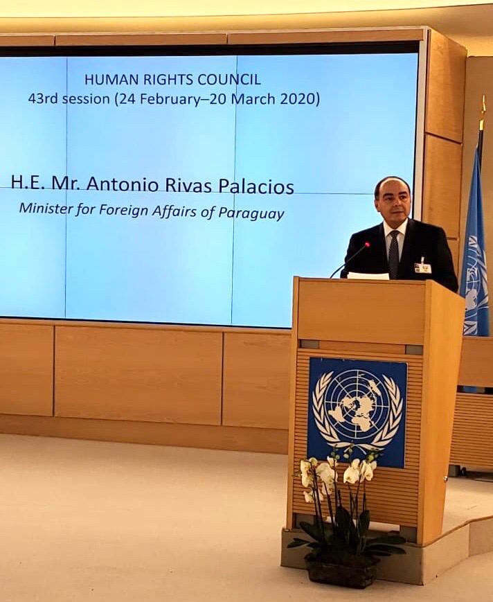 Ginebra: Paraguay sostiene en NNUU que no hay desarrollo sin derechos humanos y anuncia candidatura para el Consejo