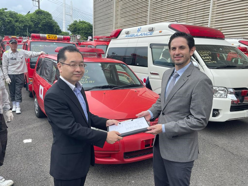 Embajada recibe donaciones de la Asociación de Bomberos del Japón que beneficiará a varios cuerpos de bomberos y municipios del Paraguay