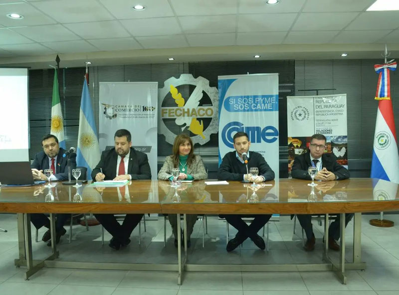 Brindan detalles de Expo Rueda Internacional de Negocios a Cámara de Comercio y Federación de Comerciantes del Chaco argentino