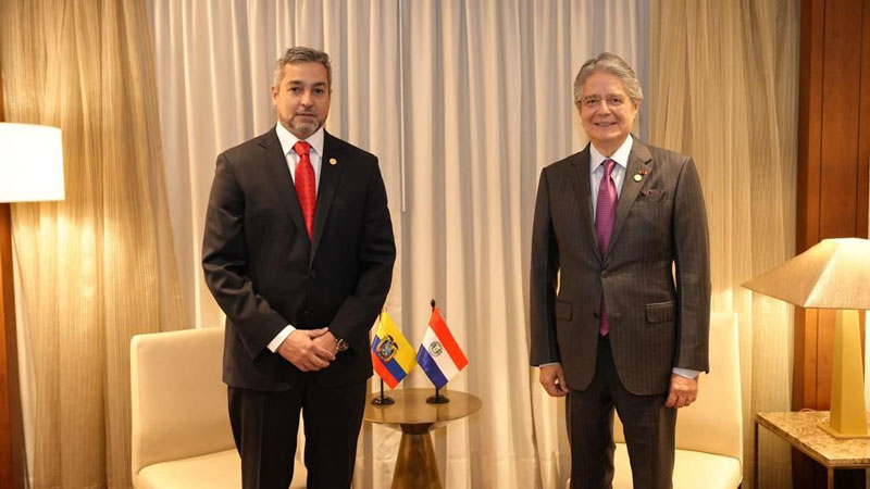 El presidente Abdo mantuvo una reunión bilateral con el presidente de Ecuador, Guillermo Lasso