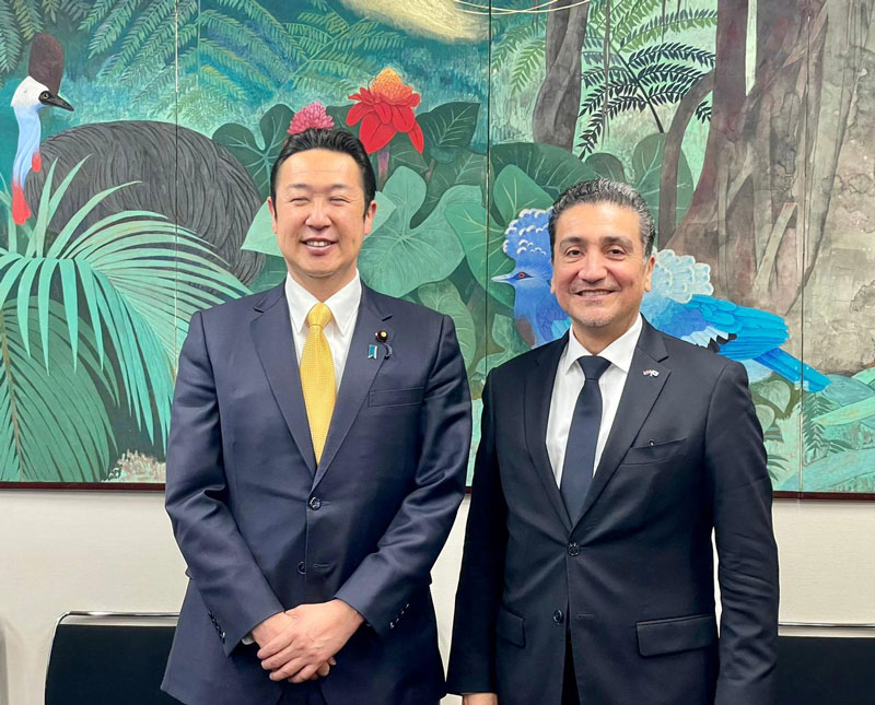 Embajador se reunió con el presidente de la Comisión de RREE de la Cámara de Representantes japonesa