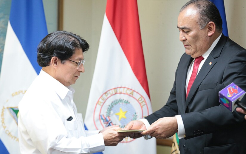 Embajador Enrique Jara presentó sus Cartas Credenciales al Ministro de Relaciones Exteriores de Nicaragua