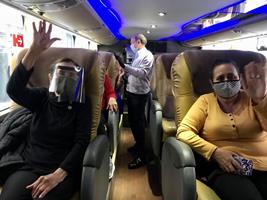 Nuevo contingente de repatriados partieron en dos buses humanitarios desde Buenos Aires