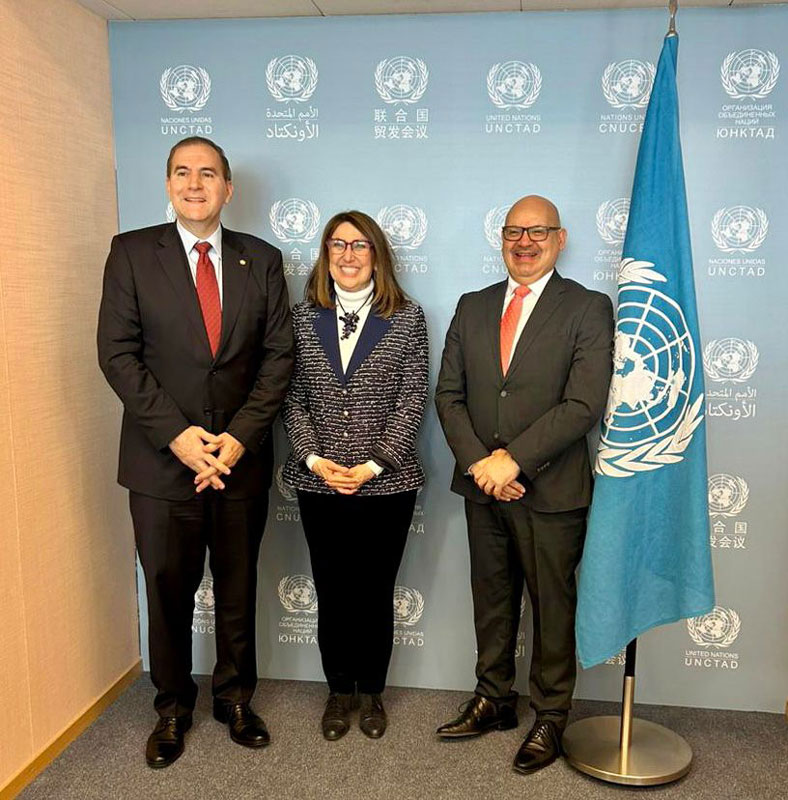 Canciller Arriola se reunió con Grynspan y destacó la estrecha colaboración con la UNCTAD en materia de comercio 
