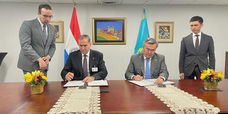 Paraguay y Kazajistán acuerdan supresión de visas para funcionarios oficiales